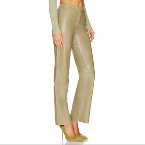 Sovere Influence Leatherette Pant in Green Tea Medium Womens Anthro Vegan Faux